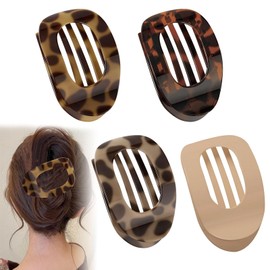 4Pcs Flat Hair Clips for Women, Stylish Hair Claw Clips for Thick Hair/Thin, Strong Hold Styling Accessories, Comfortable All-Day Wear -1