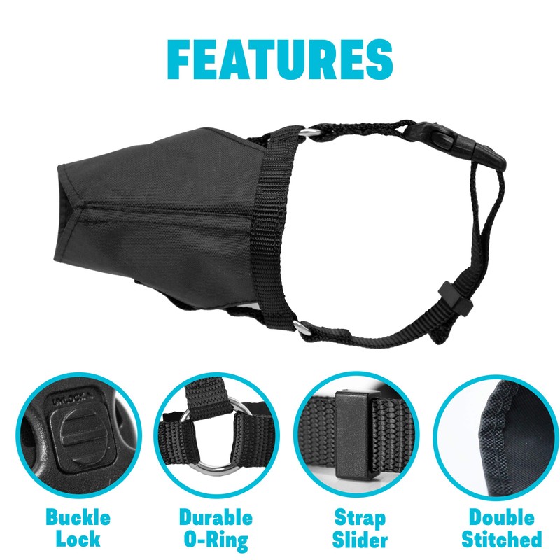 Downtown Pet Supply Soft Flexible Mesh Dog and Cat Muzzle