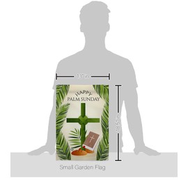 Ornament Collection Happy Palm Sunday Garden Flag Set Wall Hanger Religious Faith Hope Grace Peace Dove Christian Religion Easter House Decoration Banner Small Yard Gift Double-Sided, Made in USA