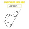 Greatautopartsauxi 3 Section Retractable Vintage Style AM/FM Car Radio Antenna