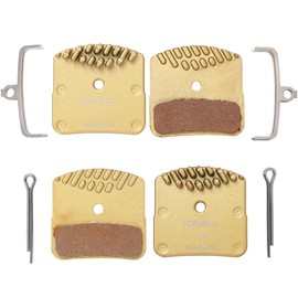 Bike Brake Pads with Cooling Fin, Bicycle Brake Pads for SHIMANO DEORE XT M8020 / ZEE M640, 2pair (Metal)