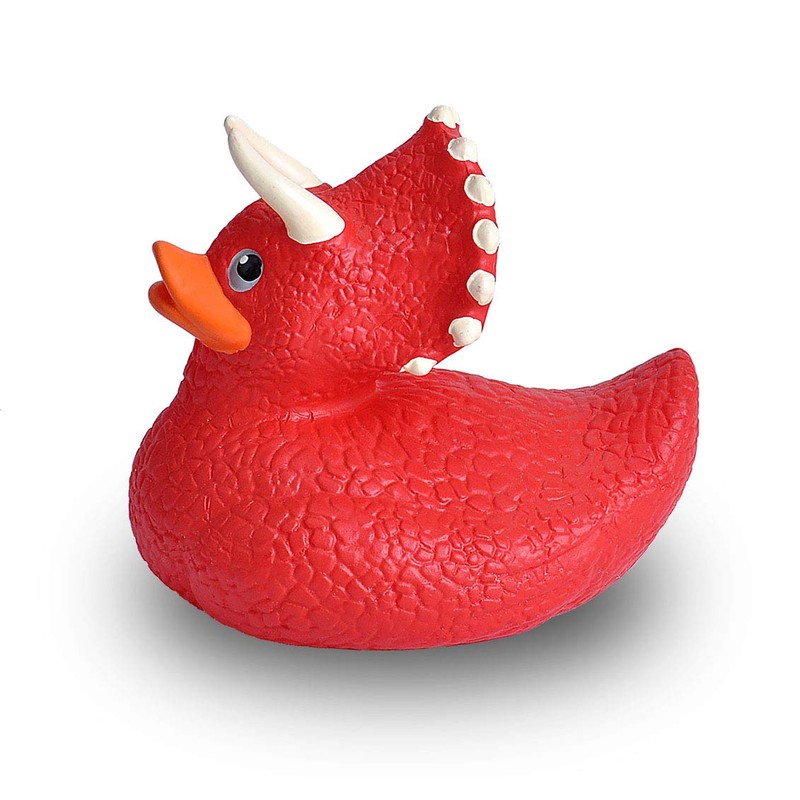 Wild Republic 23210 Rubber Duck, Triceratops, 4 Inches