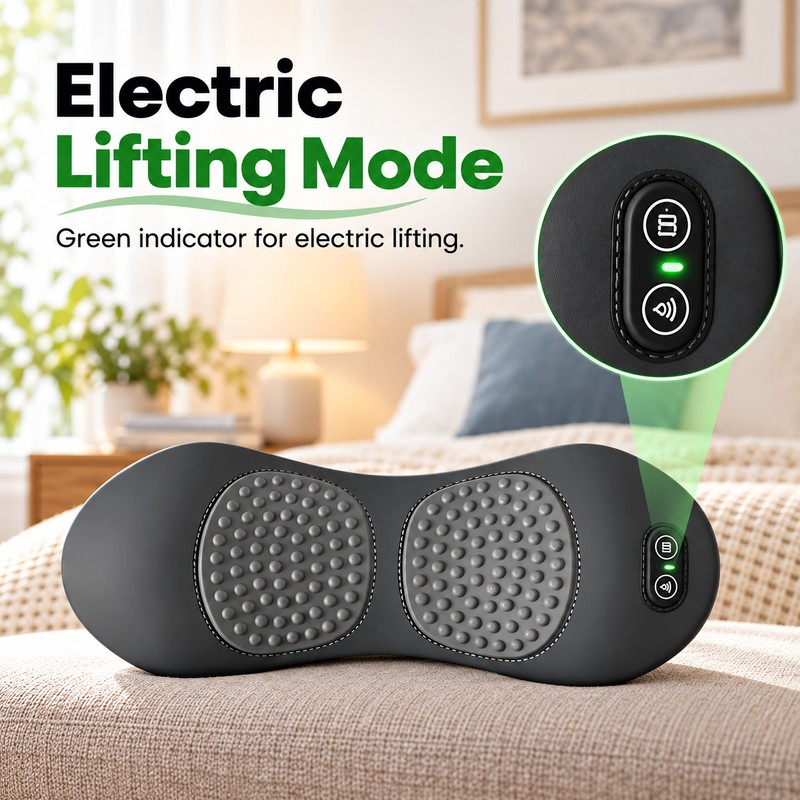 Lower Back Massager with Heat and Vibration – Contoured Design