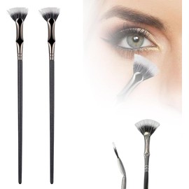 Folding Angle Scalloped Lash Brush, Cepillo de Pestañas en Forma de Abanico en ángulo, Pincel de pestañas en forma de abanico inclinado, varita de pestañas, Scalloped Lash Brush, (2pcs)