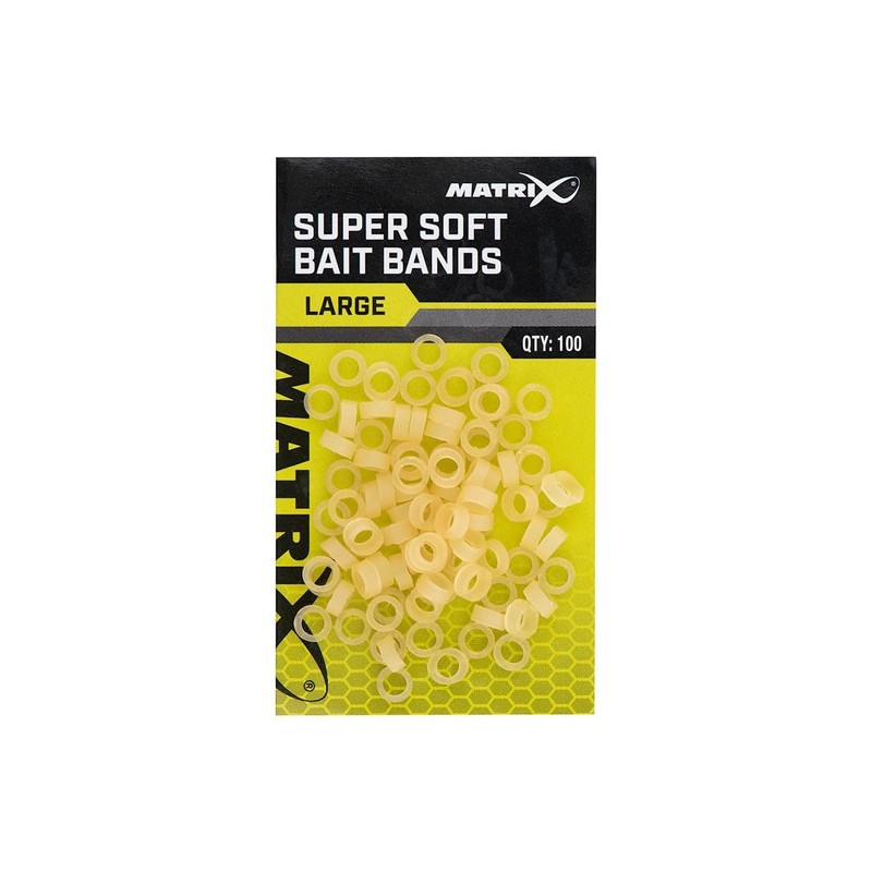 Matrix Super Soft Bait Bands Large Pack of 100
