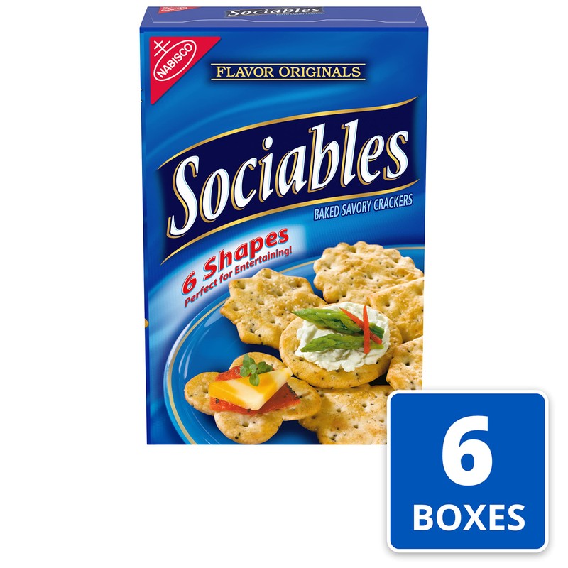 Flavor Originals Sociables Baked Savory Crackers, 6 - 7.5 oz