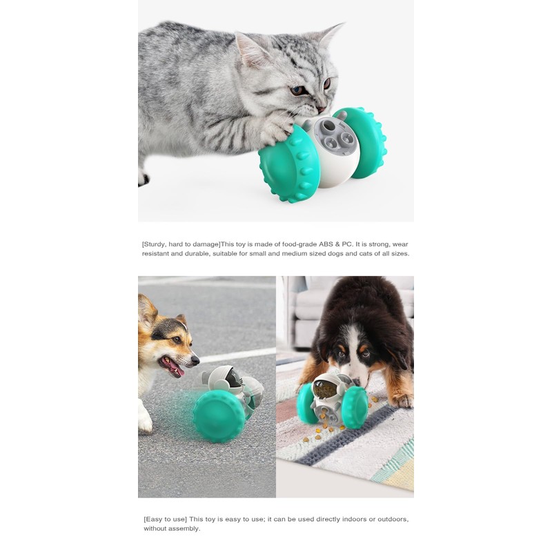 Interactive Pet Food Dispenser Toy for Dogs and Cats, Treat