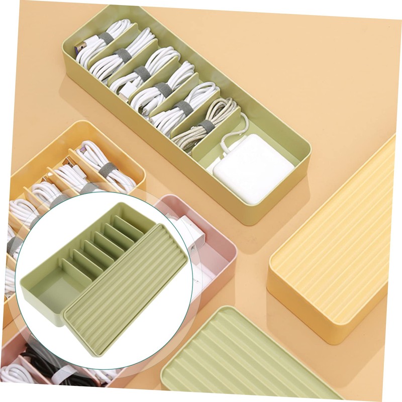 LABRIMP 1 PC Cable Storage Box Multi Grid Organizer with