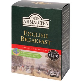 AHMAD TEA English Breakfast Leaf Tea with Paper Box, 8.8 oz (250 g), Daily Use, Large Capacity, Commercial Use