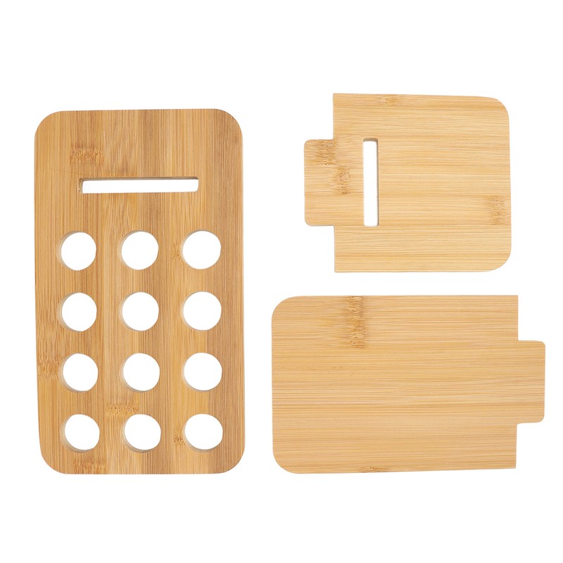 Essential Oil Rack Bamboo 12 Holes Essential Oil Bottle Display