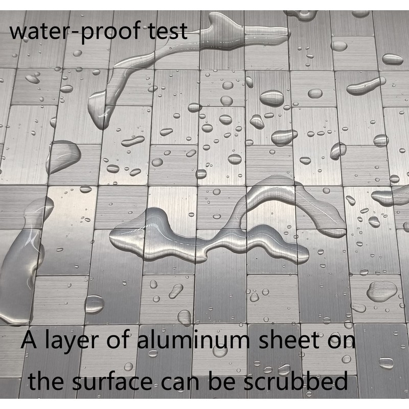 YMMXGE 10-Sheet Peel and Stick Backsplash Tile，Self-Adhesive Metal Sticker ，