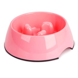 SUPERDESIGN Slow Feeder Dog Bowl Cat Bowl 1/2 Cup Slow Feeding Dog Bowl for Small Medium Breed Anti Gulping Healthy Eating Interactive Bloat Stop Alternative Non Slip Puzzle Dog Food Bowl, Rose Red