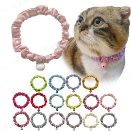 Caniribo Cat Collar, Simple, With Bell, Mini Dots, Dullness, Baby, MS Size, 8.7 - 9.1 inches (22 - 23 cm), Made in Japan, Lightweight