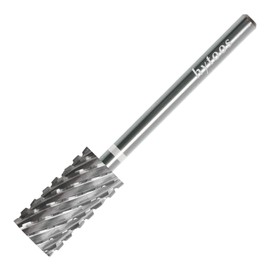 HYTOOS 5XC PRO Large Barrel Nail Drill Bits, 6.6mm Flat Top Professional Acrylic Gel Removal Drill Bit for Nails, 2 Way 3/32" Electric efile Manicure Nail Accessories Tool