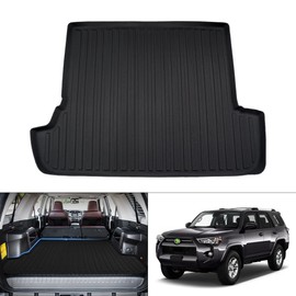 KUST Custom Fit Cargo Mat for 2010-2024 2025 Toyota 4Runner Accessories with 3rd Row Seats (Only for 7 Seats) Cargo Liner All Weather Trunk Floor Mat Black TPE