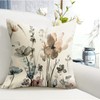 YCOLL Cushion Covers, Set of 4, Linen, Decorative, Geometric Pattern,