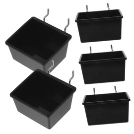 jojofuny 2sets Parts Storage Box Shelf Pegs Garage Peg Board Boxes Pegboard Baskets and Bins Wall Storage Baskets Pegboard J Hook Bathroom Drawer Shelving Abs 5pcs*2