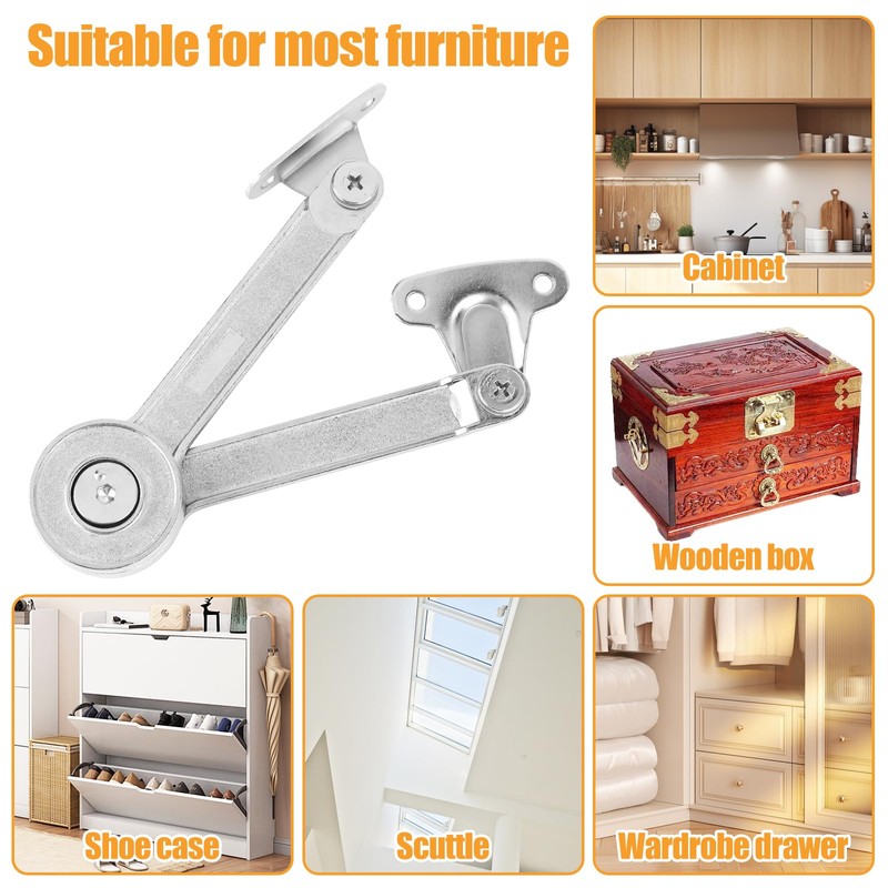 Pack of 2 Lid Support Hinge, Soft Close Lid Support