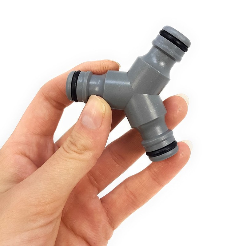 com-four® Set 01 Y-Valve for Connecting Three Hoses, Y Splitter