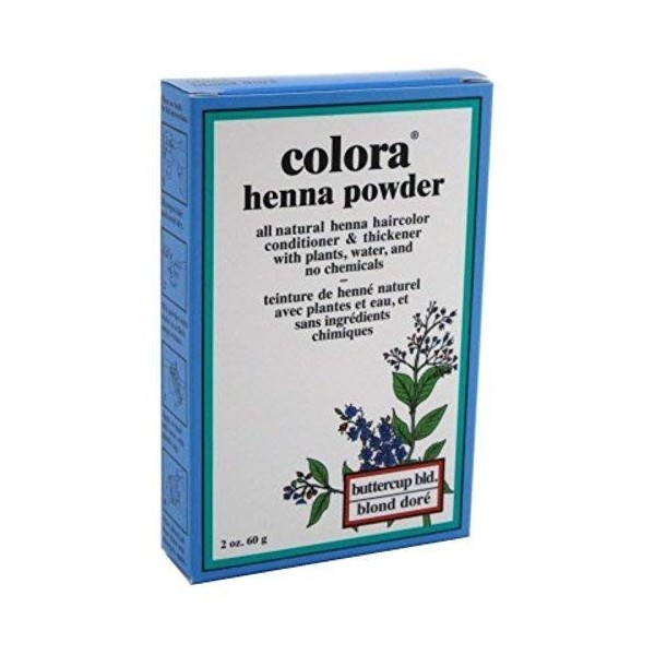 Colora Henna Powder Hair Color Butter-Cup Blonde 2oz (6 Pack)