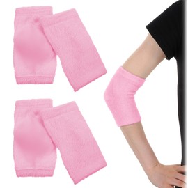 Classicseali 2 Pairs Dry Elbow Treatment, Elbow Protectors for Elderly Beauty Gel Moisturizing, Elbows Protector, for Moist Chapped Dry Skin Care, Cover Heel Socks, Elbows Sleeves, Pink