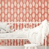 RoomMates RMK11982RL Coral and White Pineapple Block Print Peel and