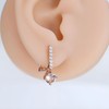 FH.bird Women's Earrings Morganite Swinging [Brilliant] Silver 925 Silver Hypoallergenic