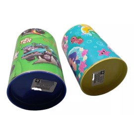 Pack 12 Alcancía Lata Dulcero Bolo Fiesta Recuerdo Infantil