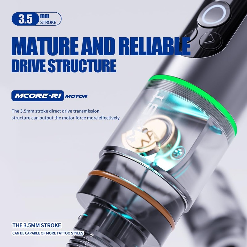 Mast Archer2 Wireless Tattoo Gun Rotary Pen Machine, Brushless Motor