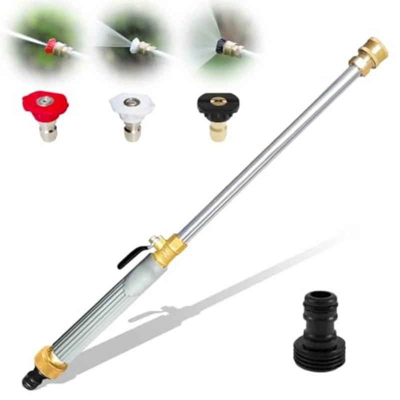 Hydro Jet Power Washer Wand with 3 Interchangeable Nozzles for