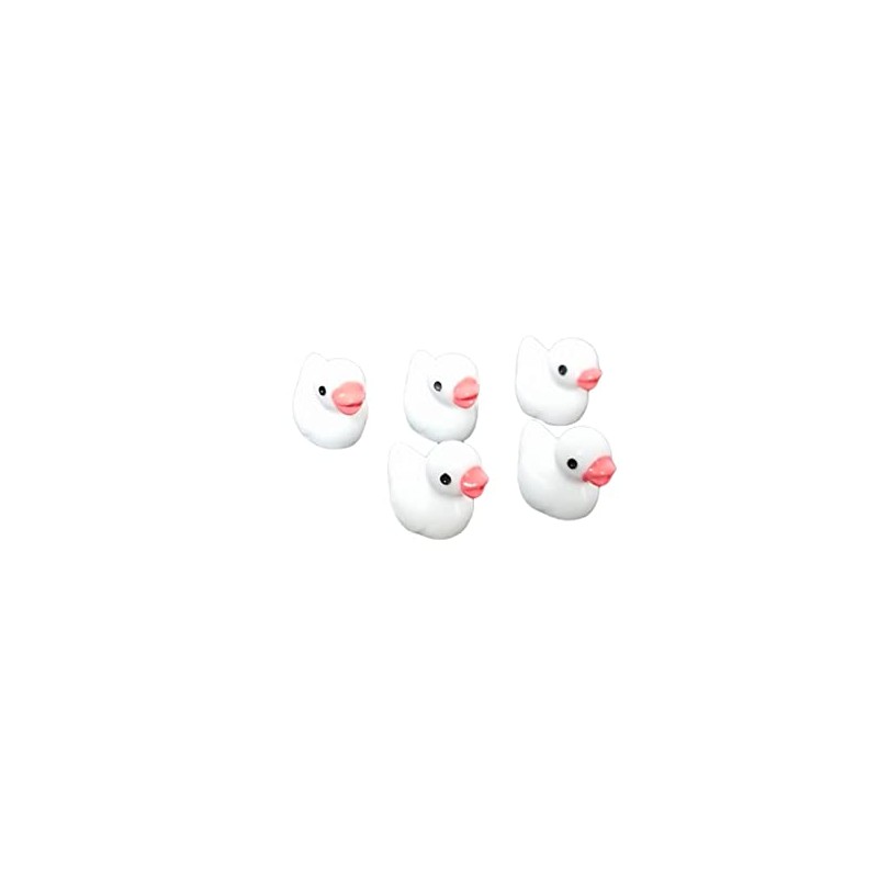 Set of 5 Miniature Ducks Terranium Gardening Moss Doll House