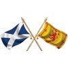 Totally Graphics Scottish Rampant Lion Crossed Flags (69mm x 138mm)