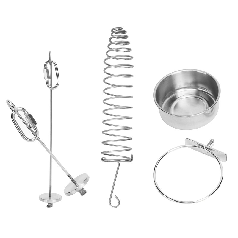 4 Pieces Parrot Food Cup Stainless Steel Bird Food Fruit