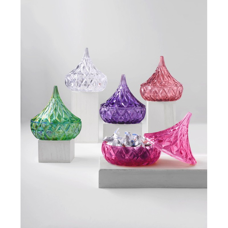 Godinger Hershey Candy Dish, Chocolate Dish, Crystal Decor (Clear) Living