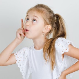 LOVE YOUR CITY Little Baby Tiger Cat Earrings. Perfect Gifts for Girls, Kids. High Quality Children's Jewellery Made of Sterling Silver with Enamel, Sterling Silver