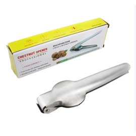 JIEOU Nutcracker Chestnut Clip, Thickened Stainless Steel Chestnut Opener and Cutter, Chestnut Peeler, Chestnut Cracker Tool for Holiday Cooking Christmas (Silver)