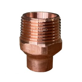 EZ-FLUID Plumbing (1-Pcs) 1/2" Solder x 3/4" MIP LF Copper Male Adapter,C x MIP Sweat To Male Threaded Male Adapter,Reducing Adapter Sweat Solder Copper Pipe Fittings
