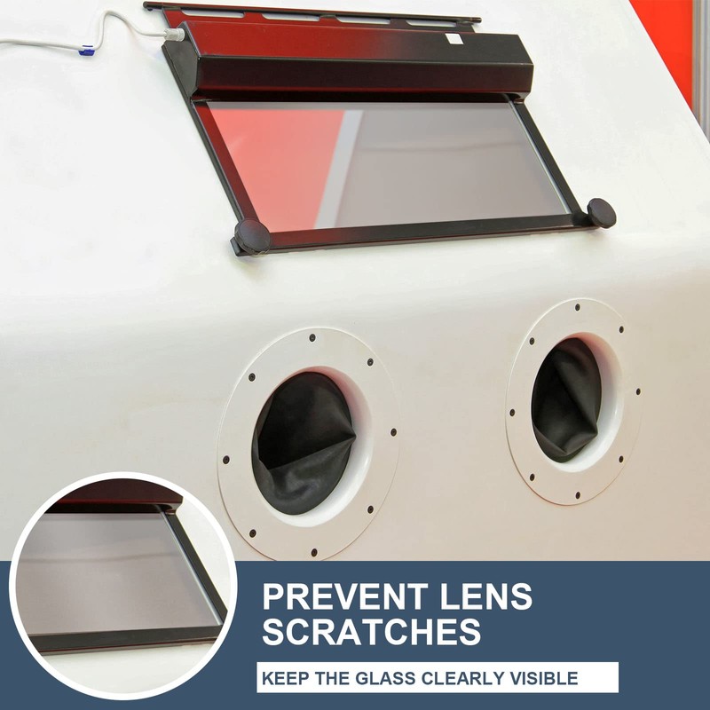 12 Pcs Abrasive Blasting Cabinet Lens Cover Polyester Film Sandblast