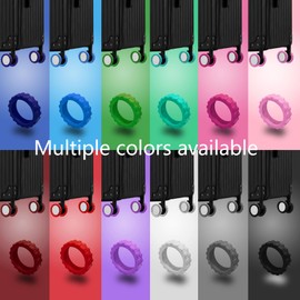 IRAINSUN (8 Pack) Silicone Luggage Wheel Covers for 8-Spinner Wheel Suitcases, Mute & Shock Absorption Protector, Wear-Resistant & Noise-Reducing, Perfect for Travel (Purple)