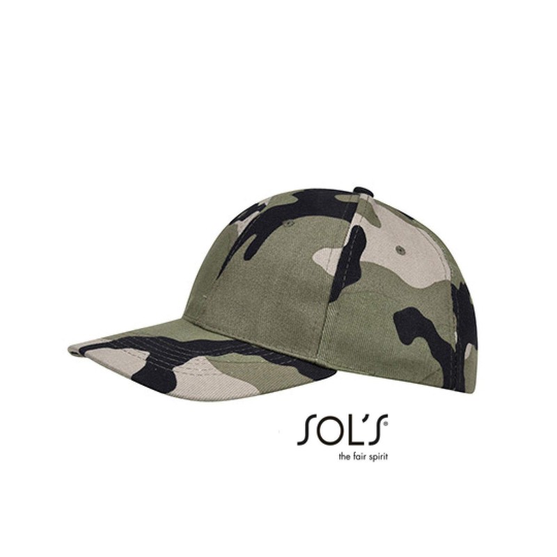 SOL'S Unisex Buffalo Mütze, Armee/Beige, Einheitsgröße