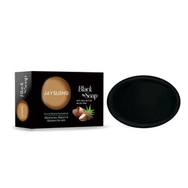 100g Natürliche Schwarze Gesichtsseife, Naturseife, Naturkosmetic Dusch Seife, Reiniger Körper Gesicht und Hand Shea Butter Männer Frauen, Naturseife für fettige und unreine Haut