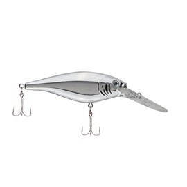 Berkley Flicker Shad Fishing Lure, Chrome, 5/16 oz, 2.75in, Size, Profile and Dive Depth Imitates Real Shad, Equipped with Sharp and Stout Fusion19 Hook