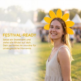 Toyvian 2 cerchietti per capelli a forma di girasole, petalo, per feste e feste di compleanno, per servizi fotografici e festival