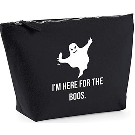 Hippowarehouse I'm Here For The Boos Party Ghost printed make up cosmetic wash bag 18x19x9cm