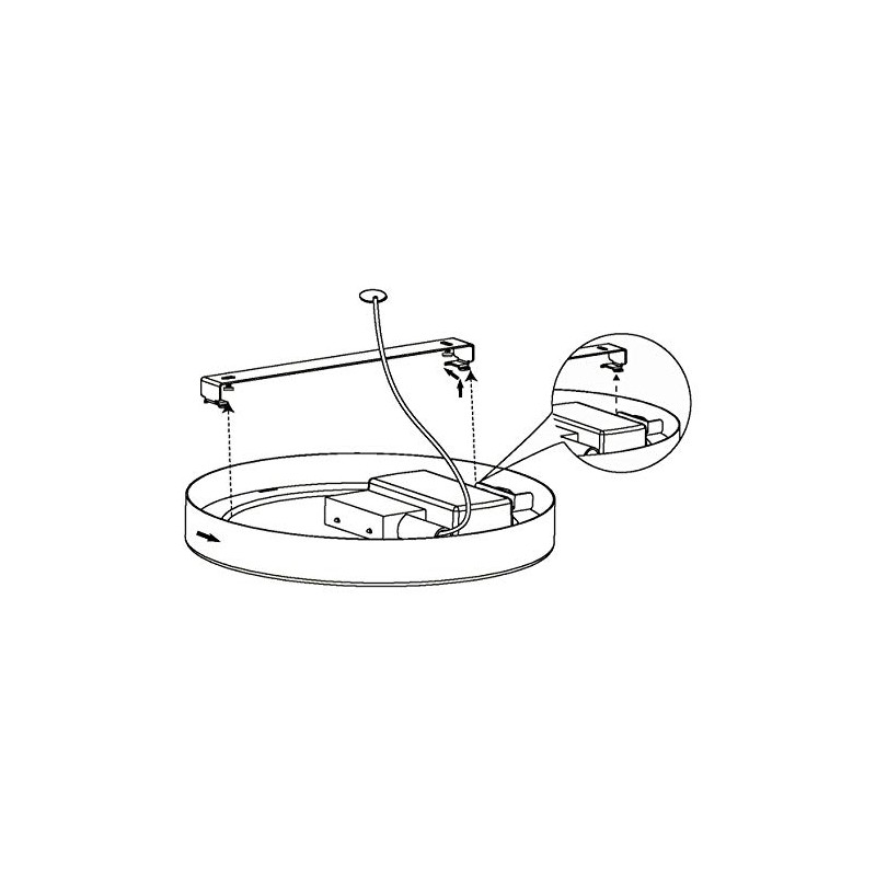EGLO Fueva 5 LED Ceiling Light, Diameter 28.5 cm, Surface-Mounted