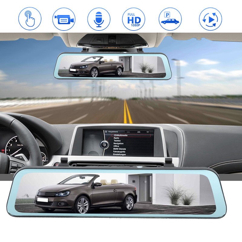 11.66in Auto Car DVR Video Recorder Dual Lens High Definition