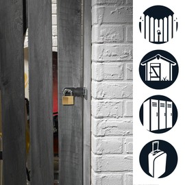 Master Lock 655EURD Key Padlock with Brass Body and Shackle, Gold, 6,8 x 5,5 x 1,4 cm