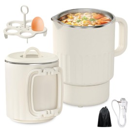 Foldable Kettle 1 L - Portable Travel Kettle Made of Stainless Steel - Camping Kettle with 600 W, Double Wall, Constant Temperature & Continuous Boiling Function - BPA-Free