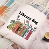 Library Canvas Tote Bag Bookworm Gift Book Lover Shopping Bag