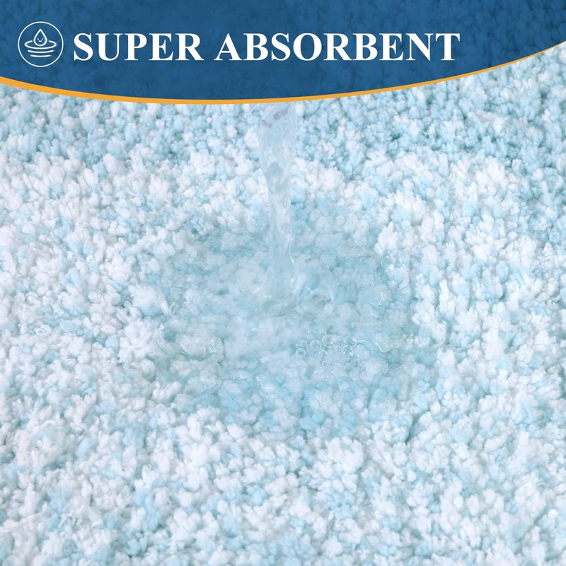 Bsmathom Microfiber Bathroom Rugs Sets 3 Piece, Non-Slip Absorbent Bath
